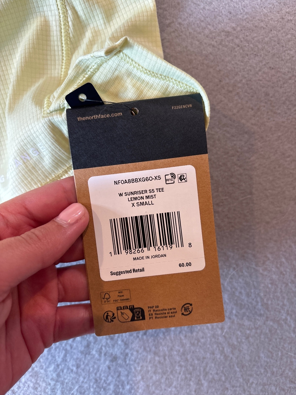 The North Face Women's Sunriser SS Tee Lemon Mist XS