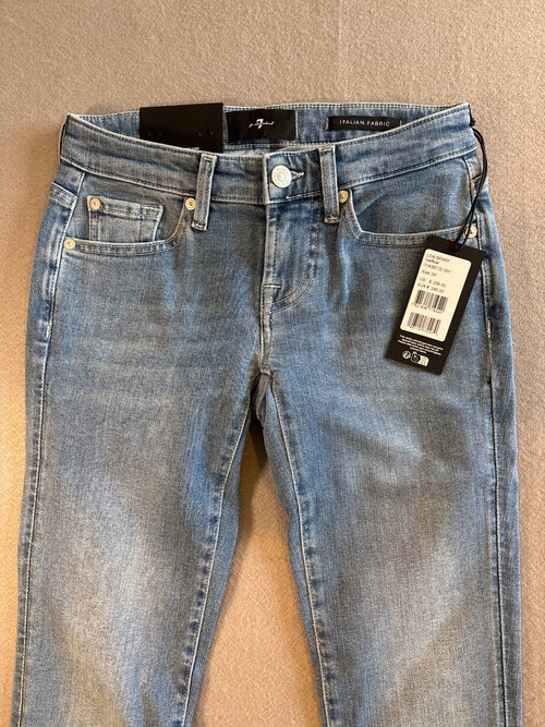 7 For All Mankind Low Skinny Iceflow Jeans Size 24