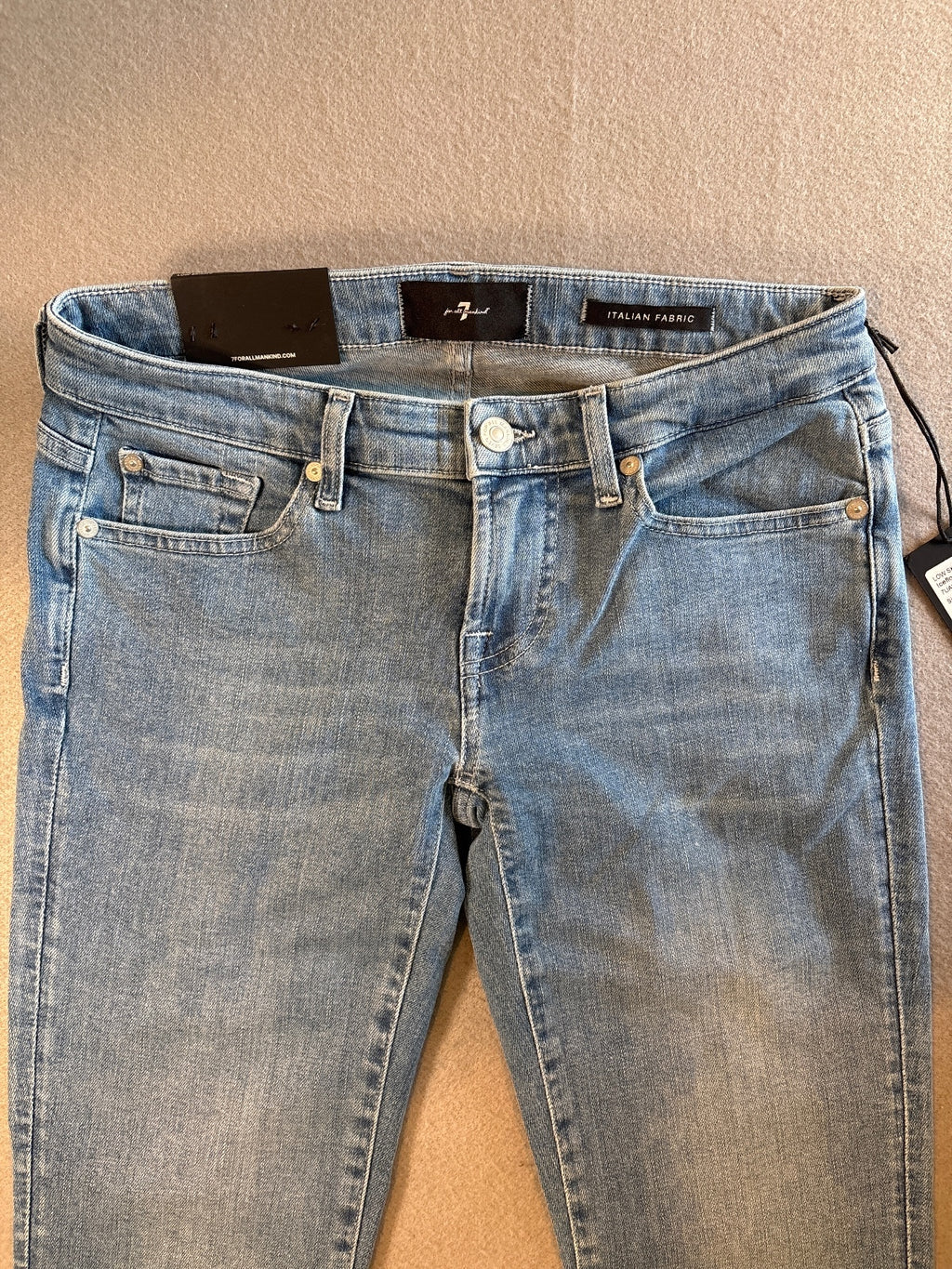 7 For All Mankind Low Skinny Iceflow Jeans Size 27
