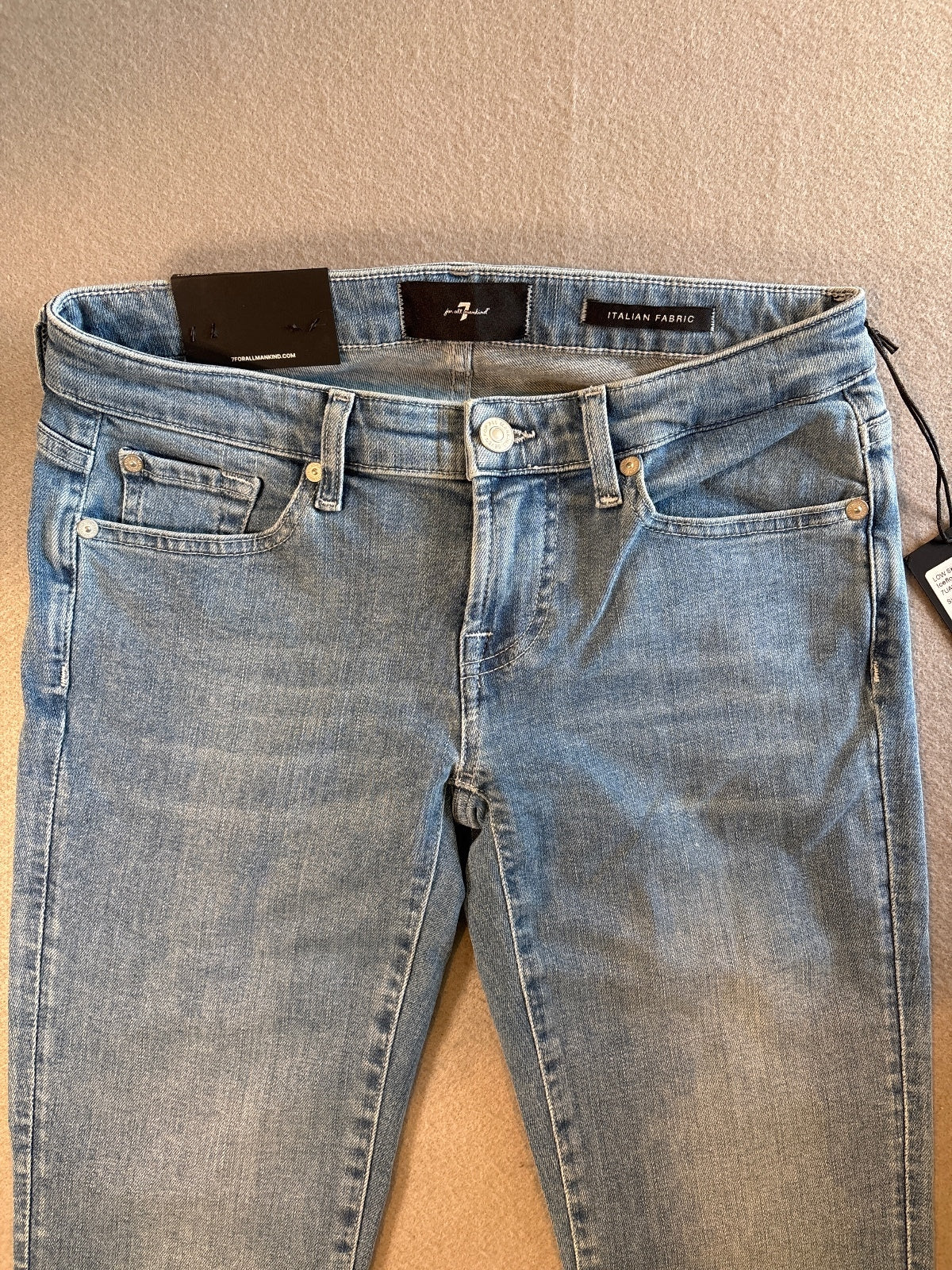 7 For All Mankind Low Skinny Iceflow Jeans Size 27