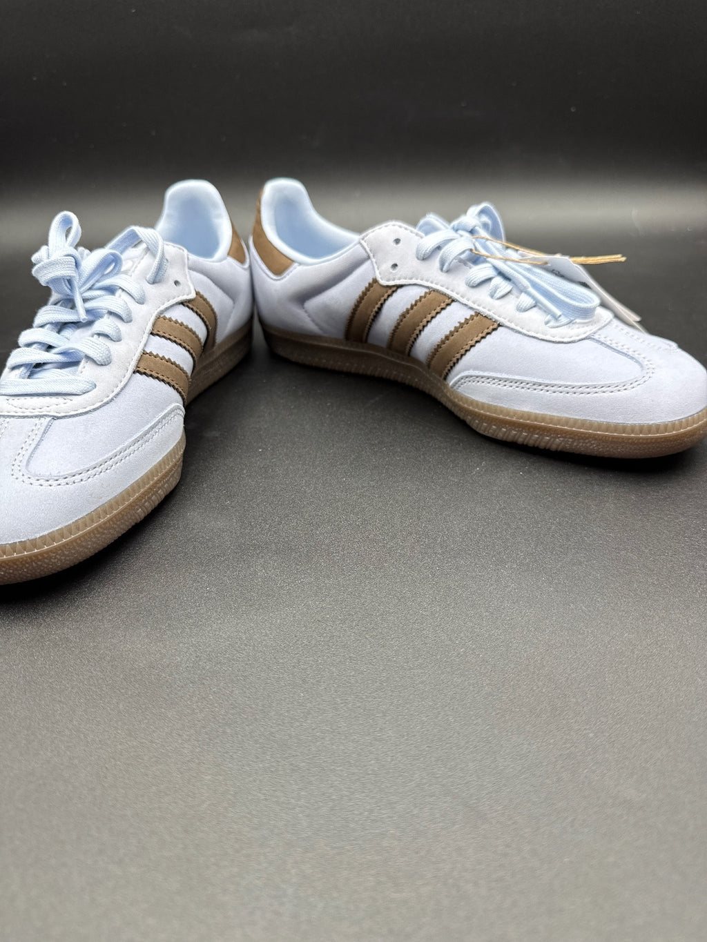 Adidas Samba Sneakers Light Blue Brown Size 9