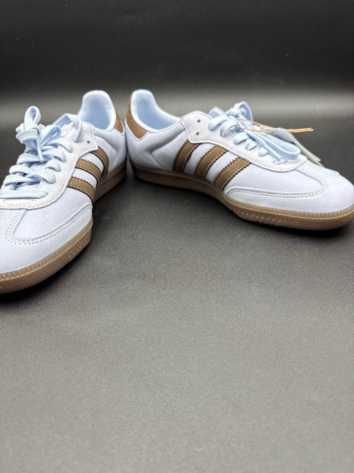 Adidas Samba Sneakers Light Blue Brown Size 9