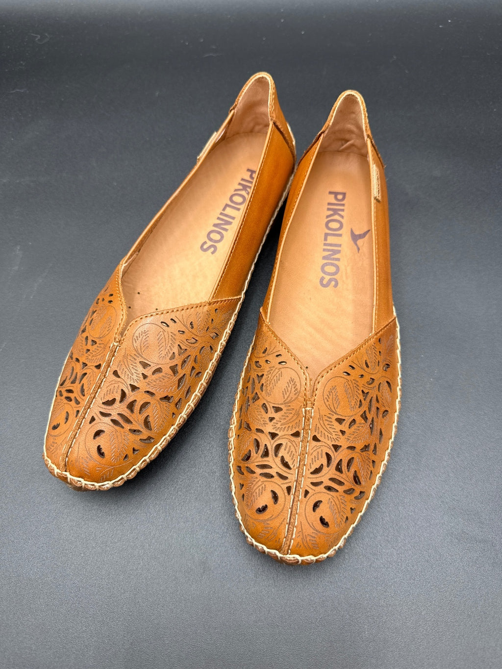 Pikolinos Jerez 578-4976 Brandy Leather Flats Womens US 7