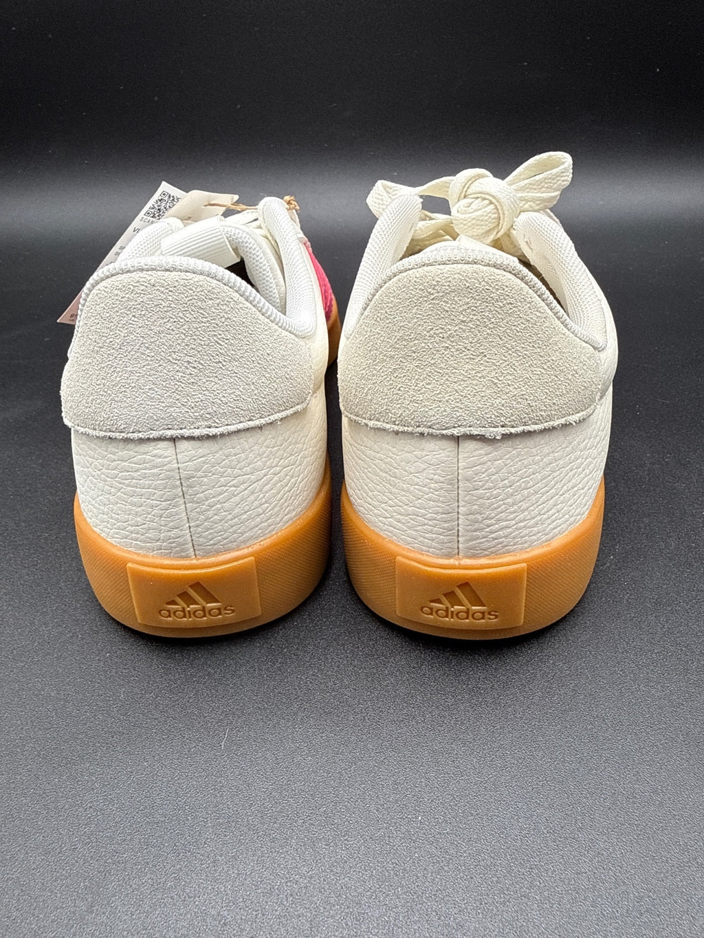 Adidas VL Court 3.0 Sneakers Size 9.5 US White Pink Gum Sole