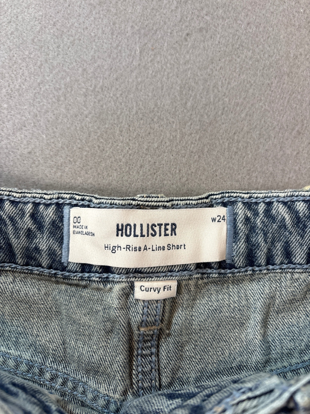 Hollister Women's High-Rise A-Line Denim Shorts with Floral/