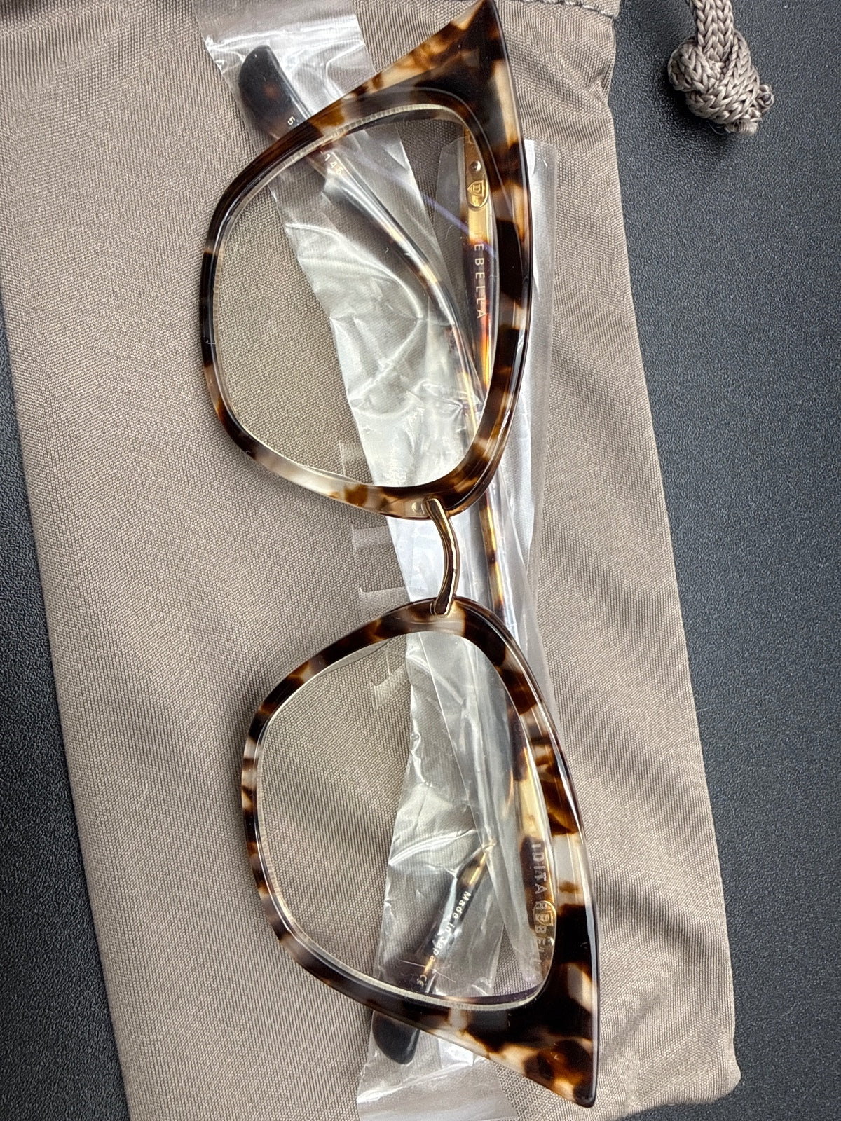 DITA Eyeglasses Model Rebella in Tortoise Color with Case