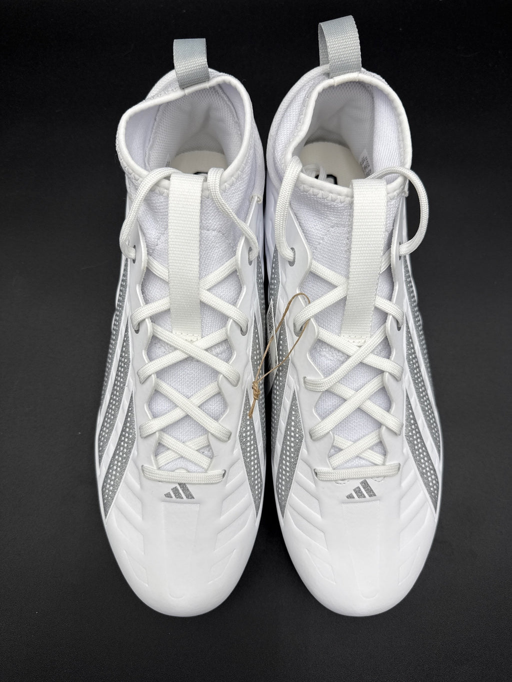 Adidas Adizero Football Cleats White Silver Size 11
