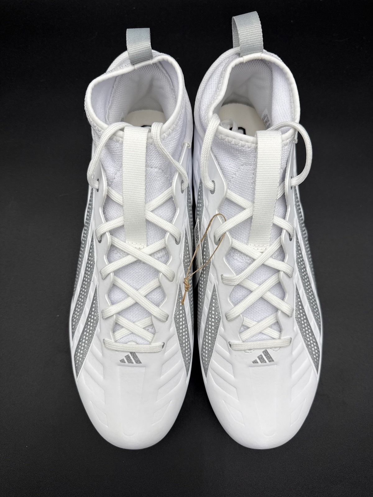 Adidas Adizero Football Cleats White Silver Size 11