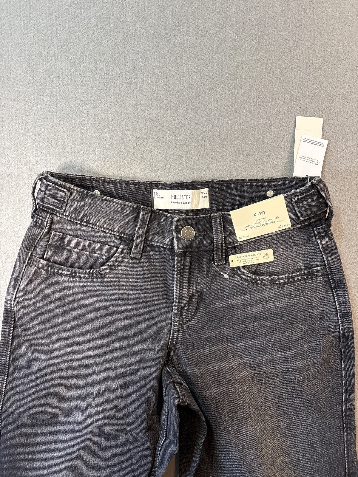Hollister Low-Rise Baggy Jeans with Adjustable Waistband in