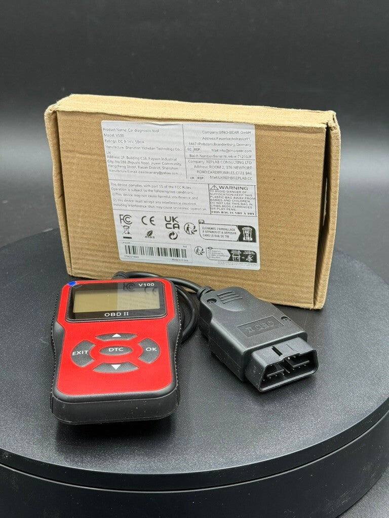 V100 OBD2 Car Diagnostic Scanner Plug in Engine Code Reader