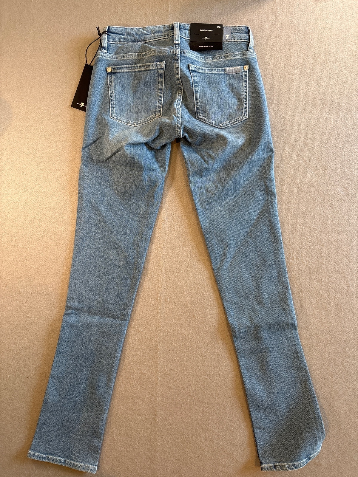 7 For All Mankind Low Skinny Iceflow Jeans Size 24