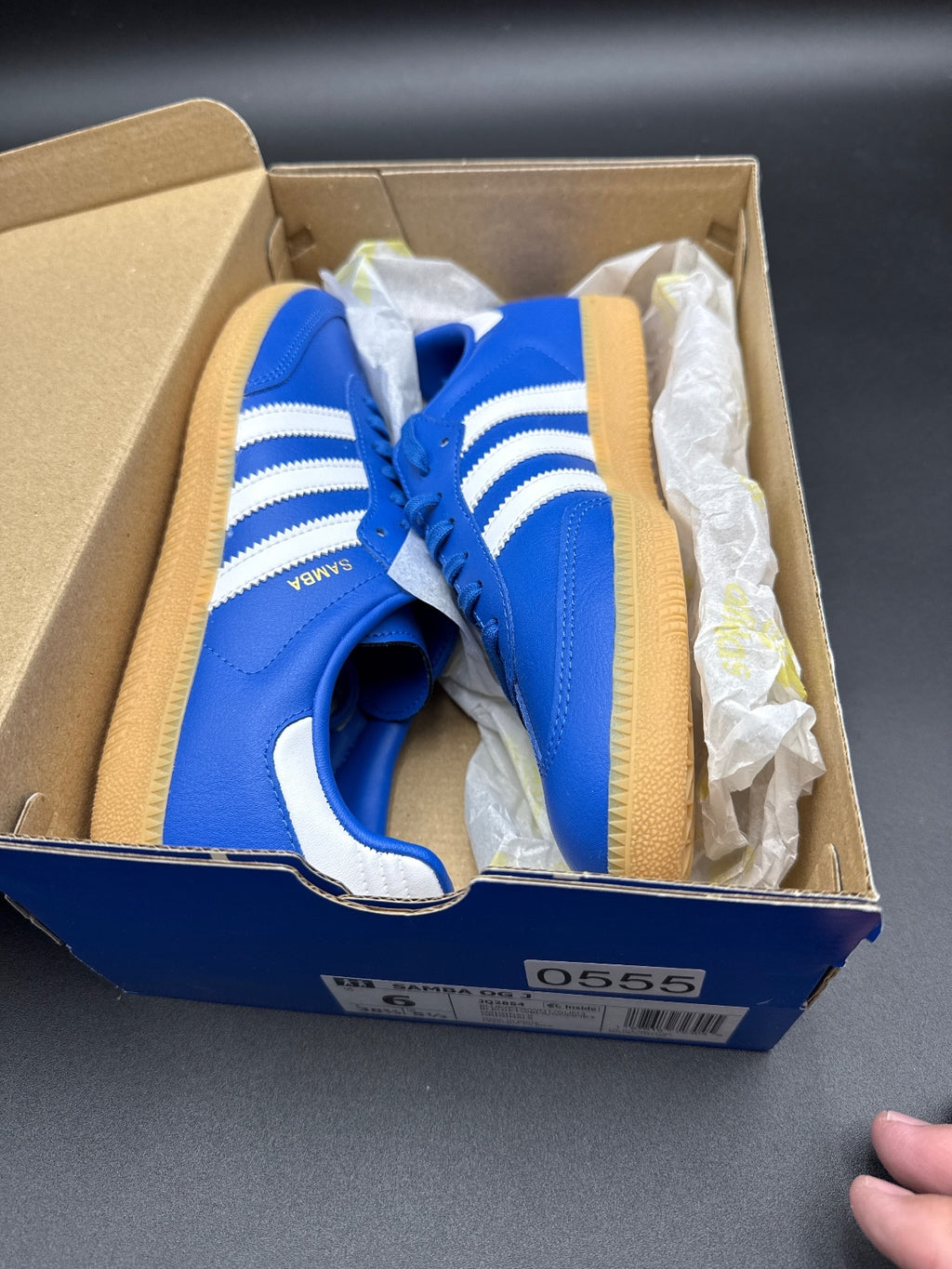Adidas Samba OG Blue White Gum Sneakers Men’s Size 6 NIB