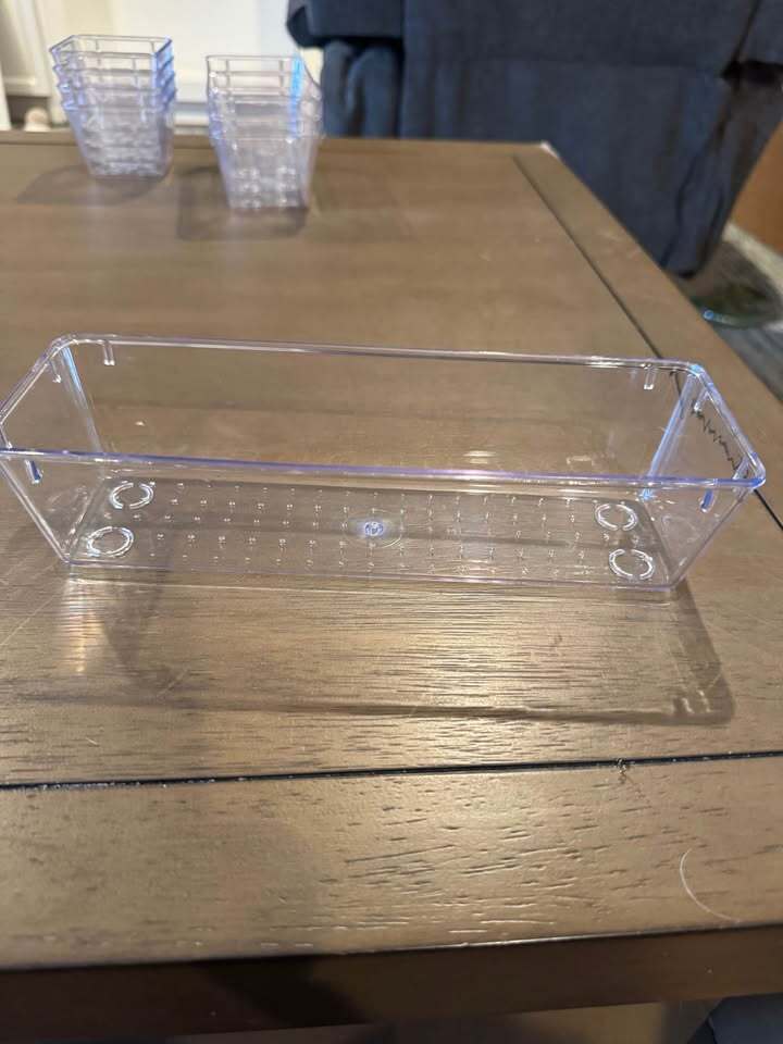 New 13 PCS Clear Plastic Drawer Organizer Set ( multiple sets available)