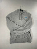 The North Face Gray Hoodie with Logo Print and Front Pocket