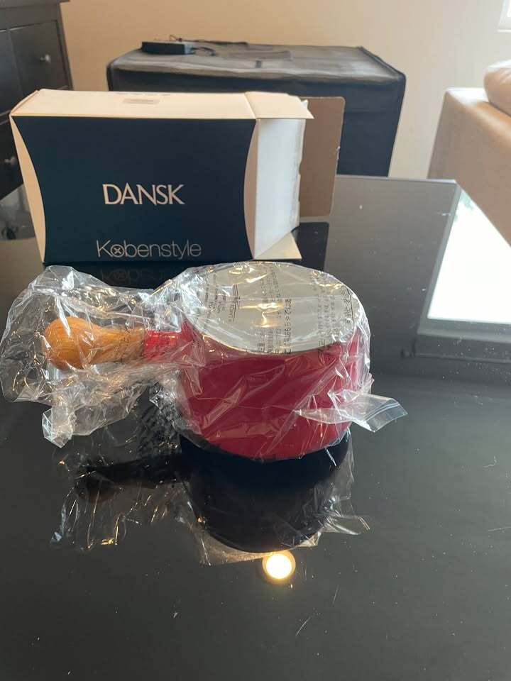 🟥 Dansk Kobenstyle Red Saucepan – 1 Qt (Vintage Modern Classic)