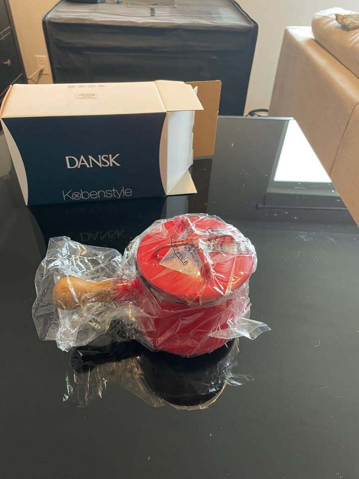 🟥 Dansk Kobenstyle Red Saucepan – 1 Qt (Vintage Modern Classic)