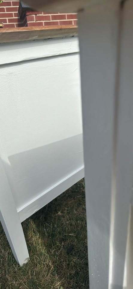 Refinished Solid Wood Farmhouse End Tables | Matching Pair | Butcher Block Tops
