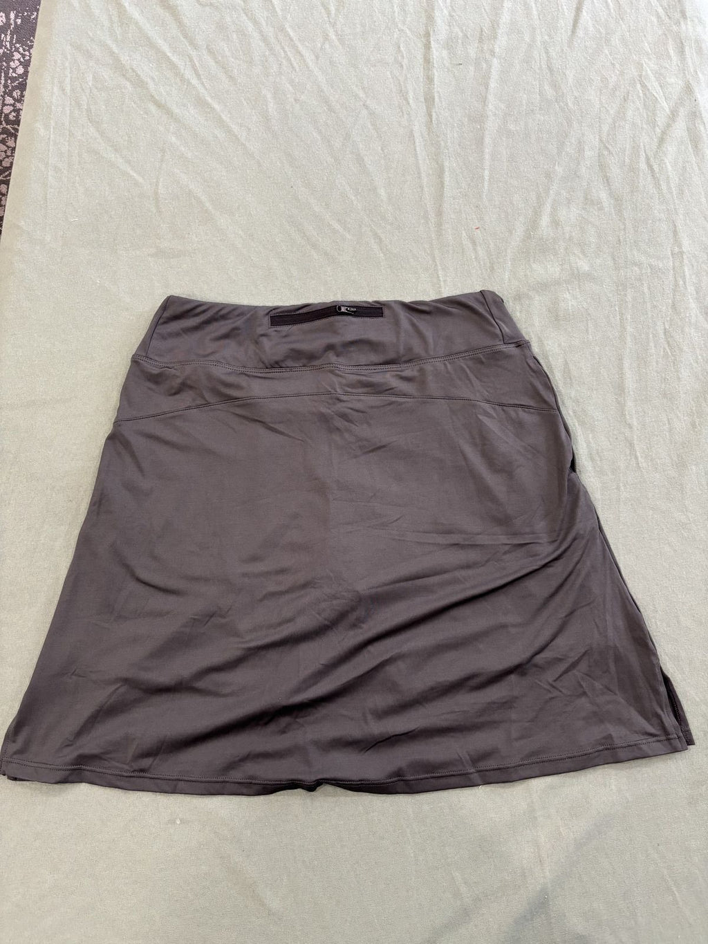 Women's Gray Athletic Skort with Built-in Shorts - Large