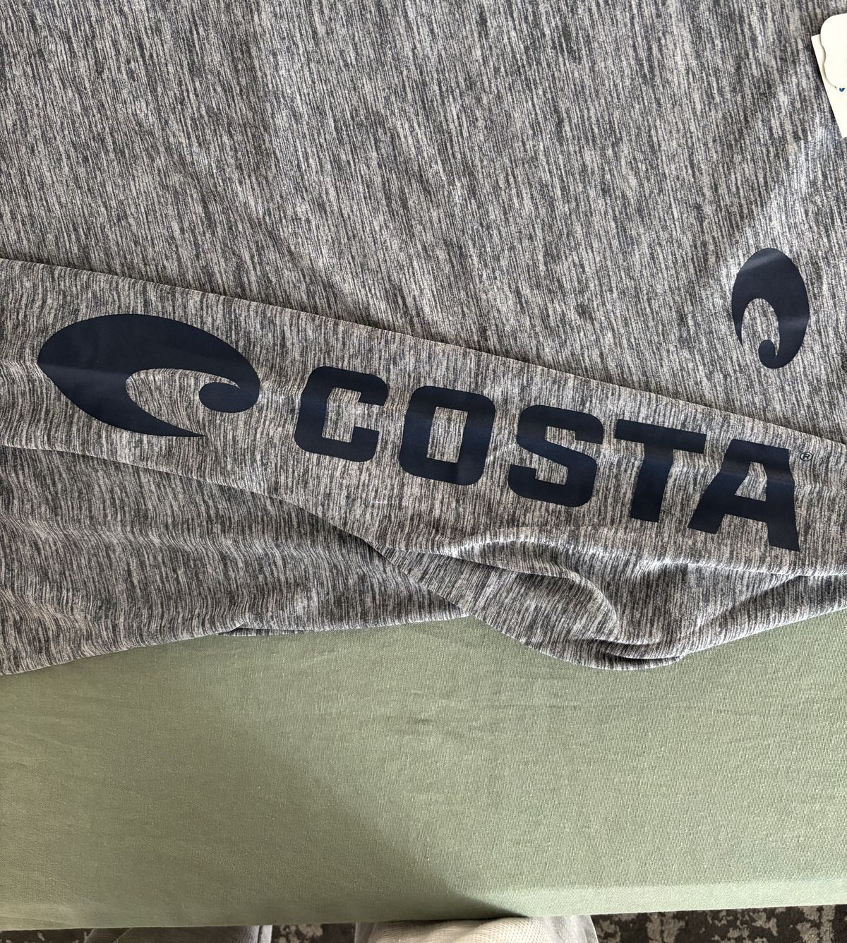 Costa Men's Gray Hooded Long Sleeve Performance Size XXL